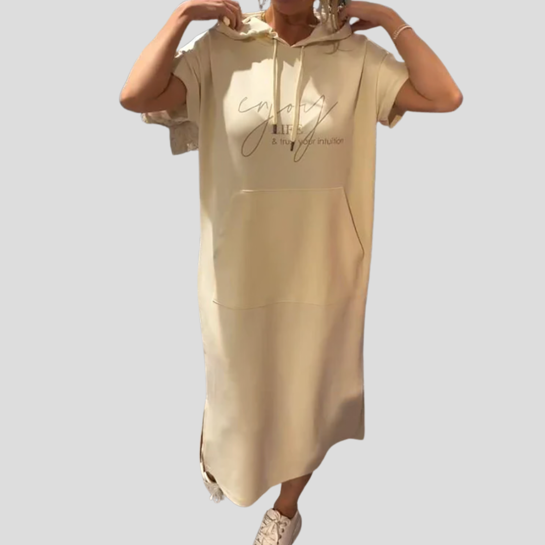 Viva – Pohodlné mikinové šaty s kapucí