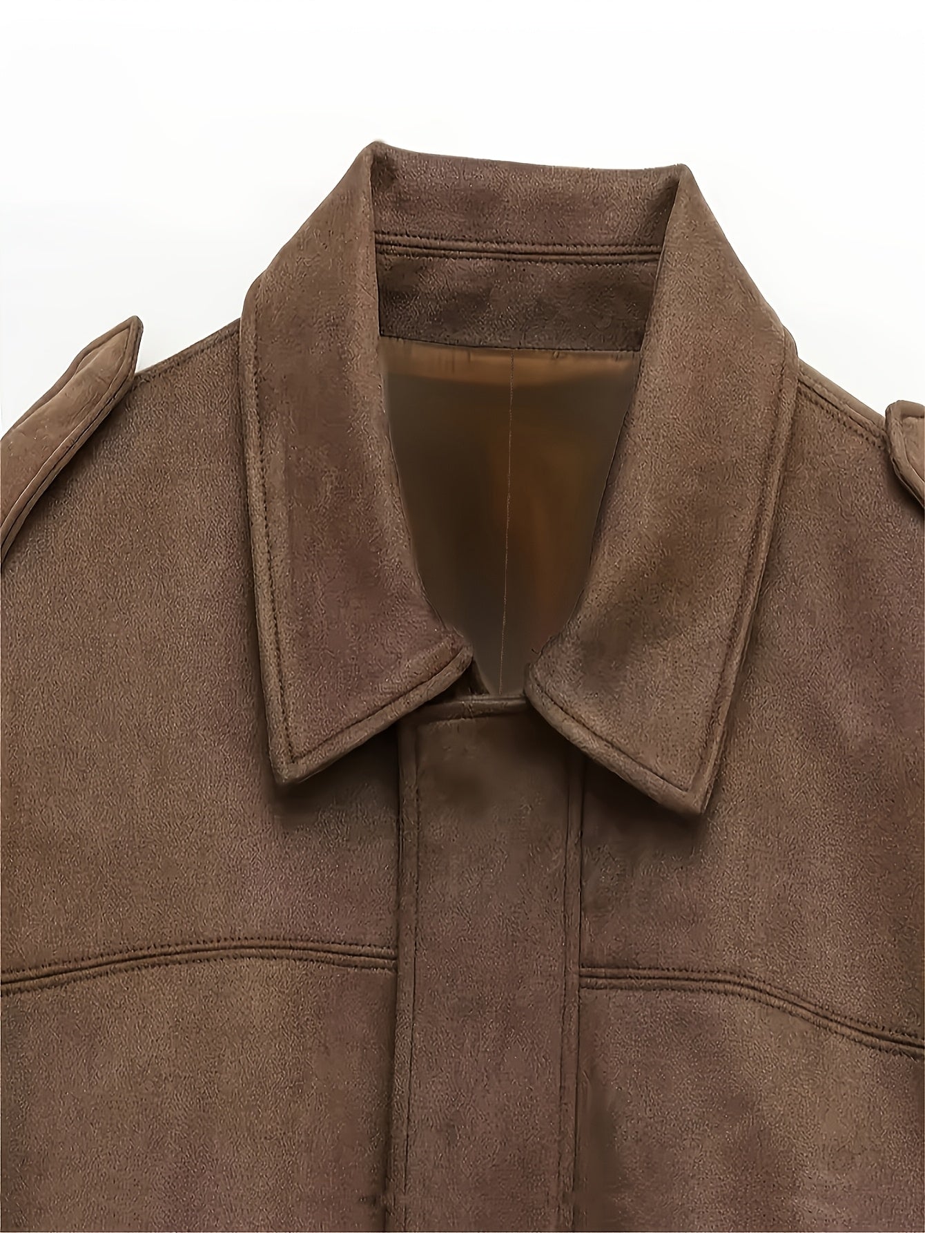 Šárka – Krátká semišová bunda v oversize střihu